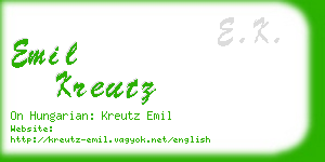 emil kreutz business card